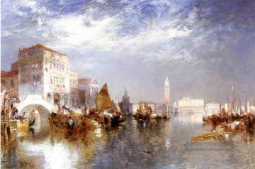 venedig Ölbilder verkaufen - Glorious Venedig Boot Thomas Moran